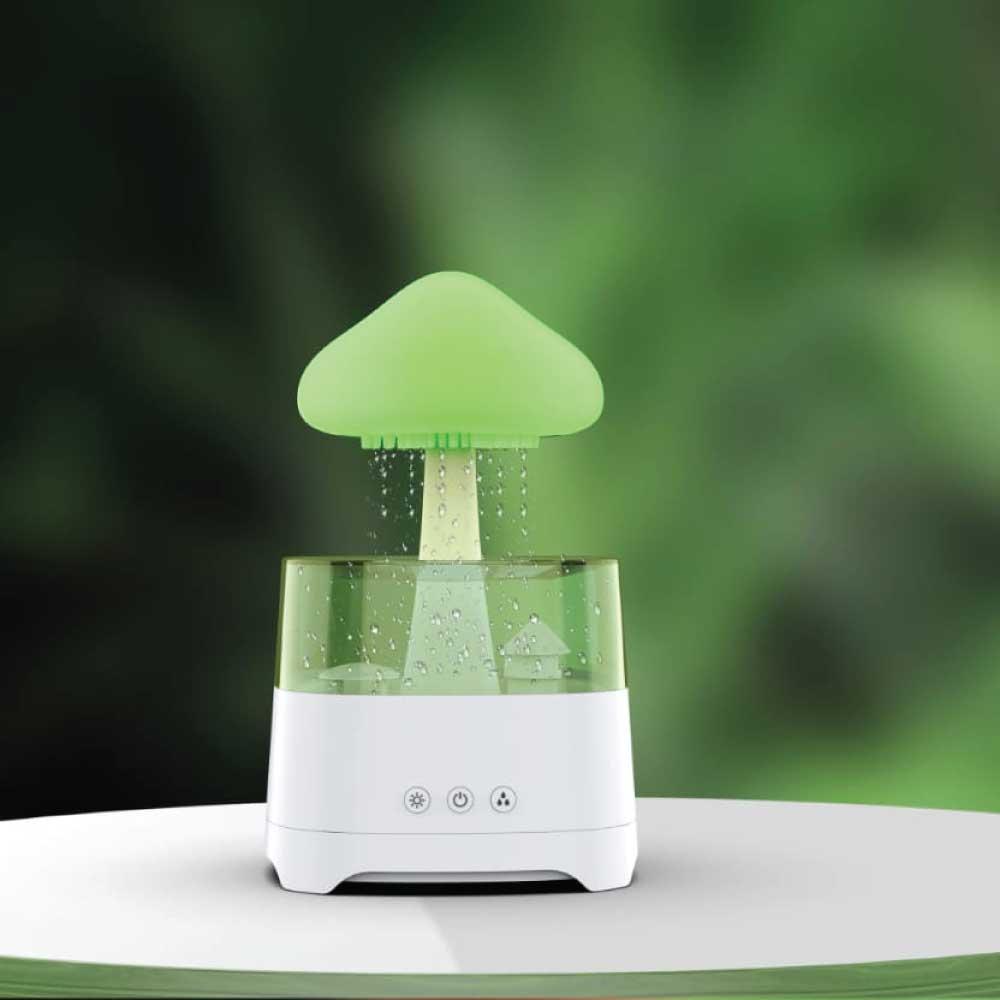 5 IN 1 Bluetooth Speaker Rain Cloud Humidifier, switchable 7 colors, 450ml capacity super quiet, intelligent anti-dry function