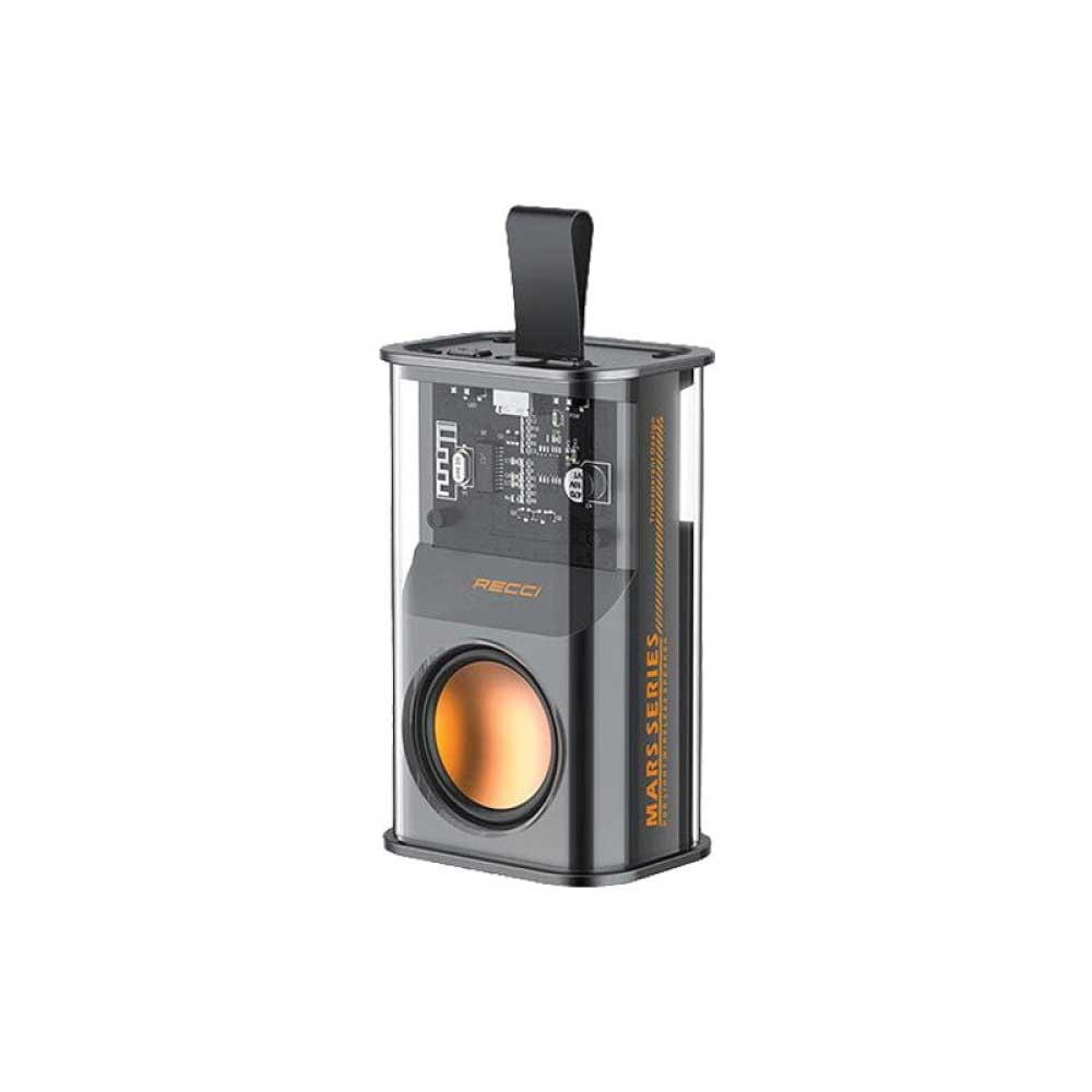 RECCI RSK-W30 Transparent Wireless Speaker with RGB Light-Black